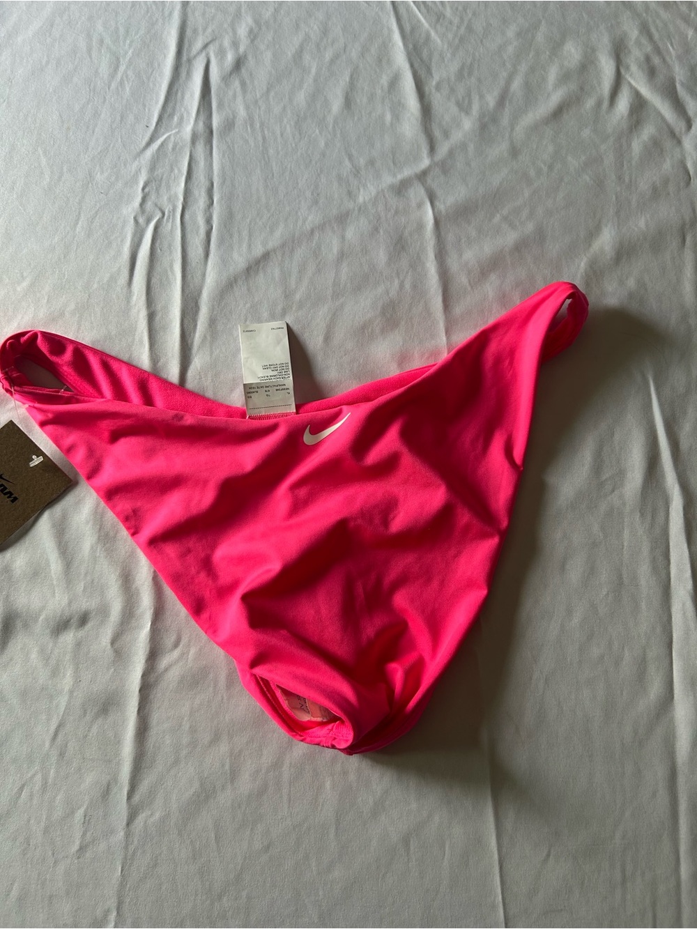 Nike Swim Neon Pink Bikini Bottoms XL NWT High Cut Performance Swimwear